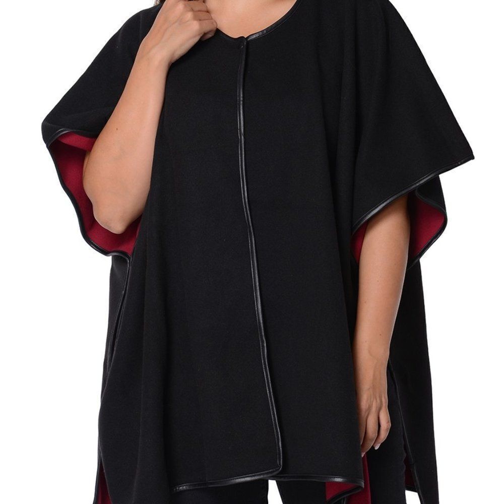 Blanket Wrap Reversible Black and Wine